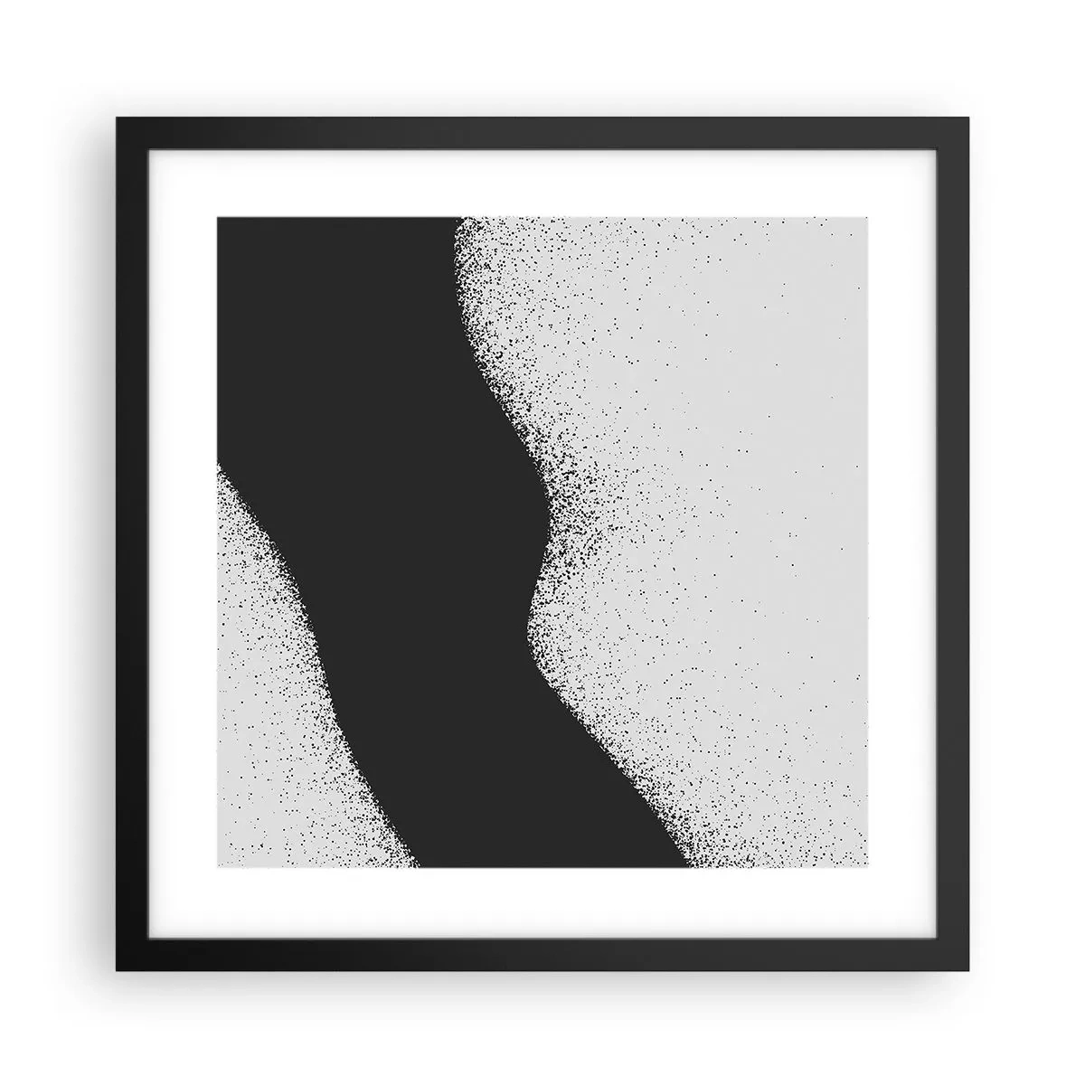 Póster en marco negro - Equilibrio suave - 40x40 cm
