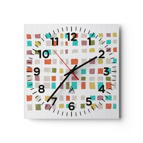 Reloj de pared - Reloj de vidrio - Juego desconocido - 40x40 cm