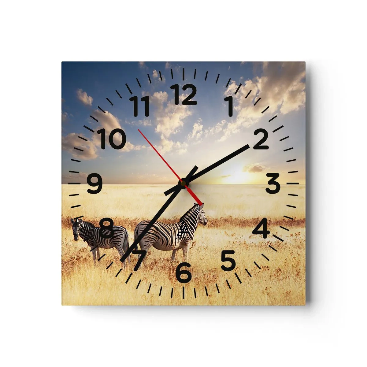Reloj de pared - Reloj de vidrio - Vete, no perturbes la paz - 40x40 cm