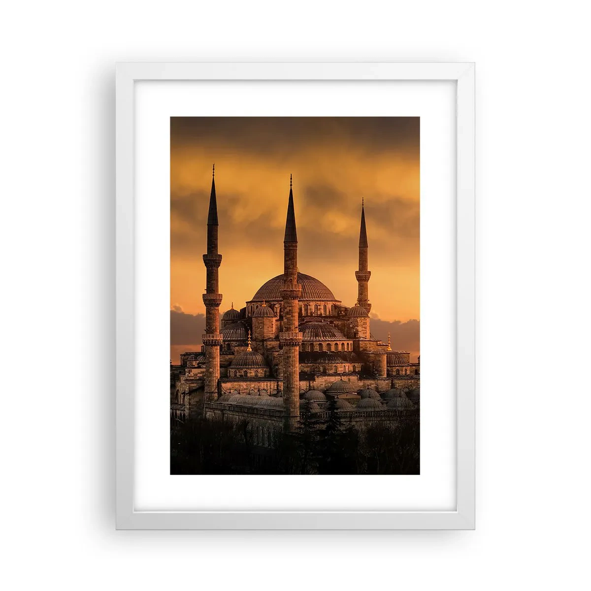 Póster en marco blanco - Dios es grande - 30x40 cm