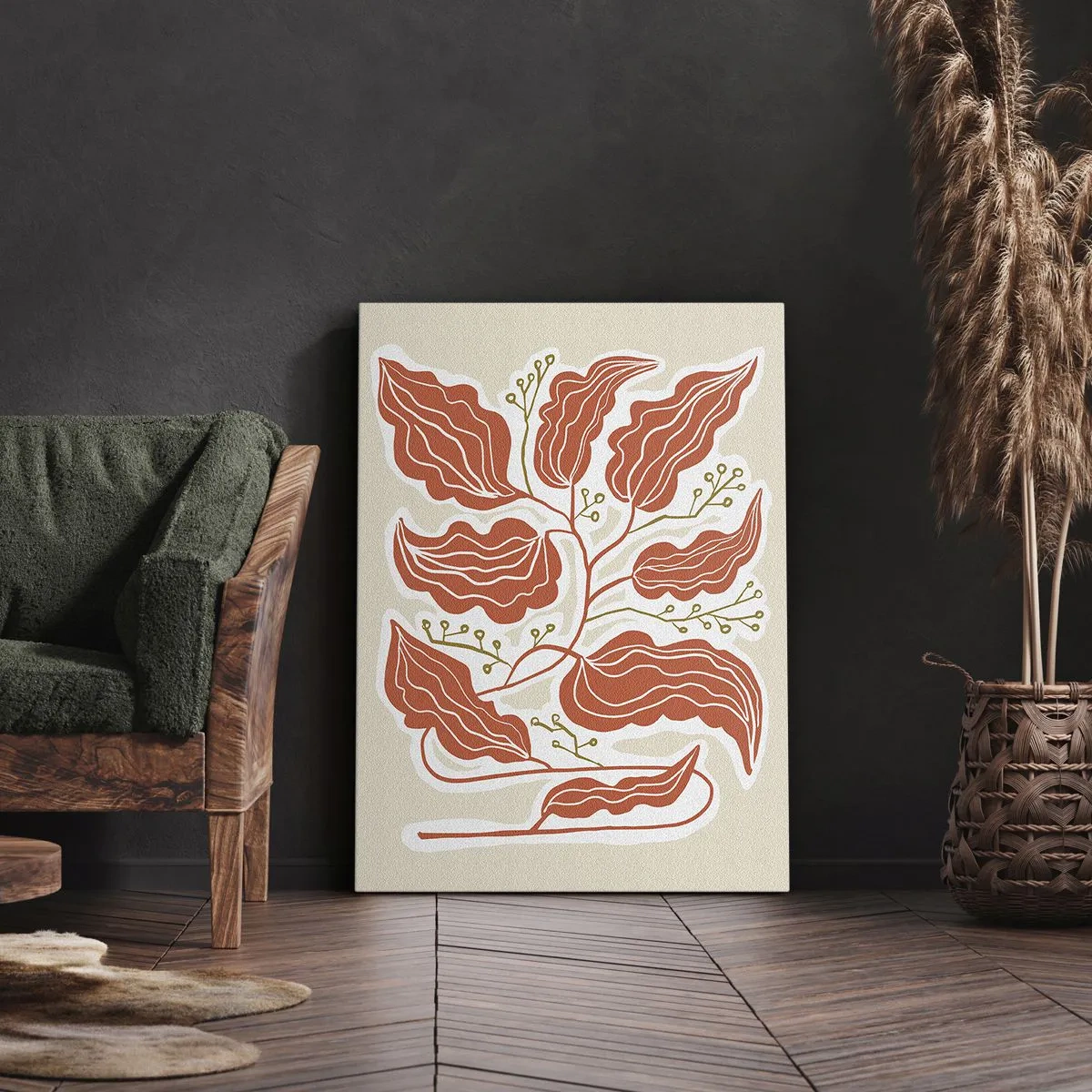 Cuadro sobre lienzo - Impresión de Imagen - Folk y coral - 45x80 cm