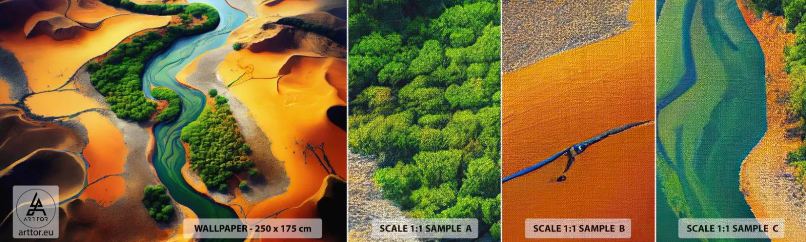 Muestra de fotomural Premium Canvas - Río que da vida - Paisaje, Naturaleza, Río - 100x30 cm