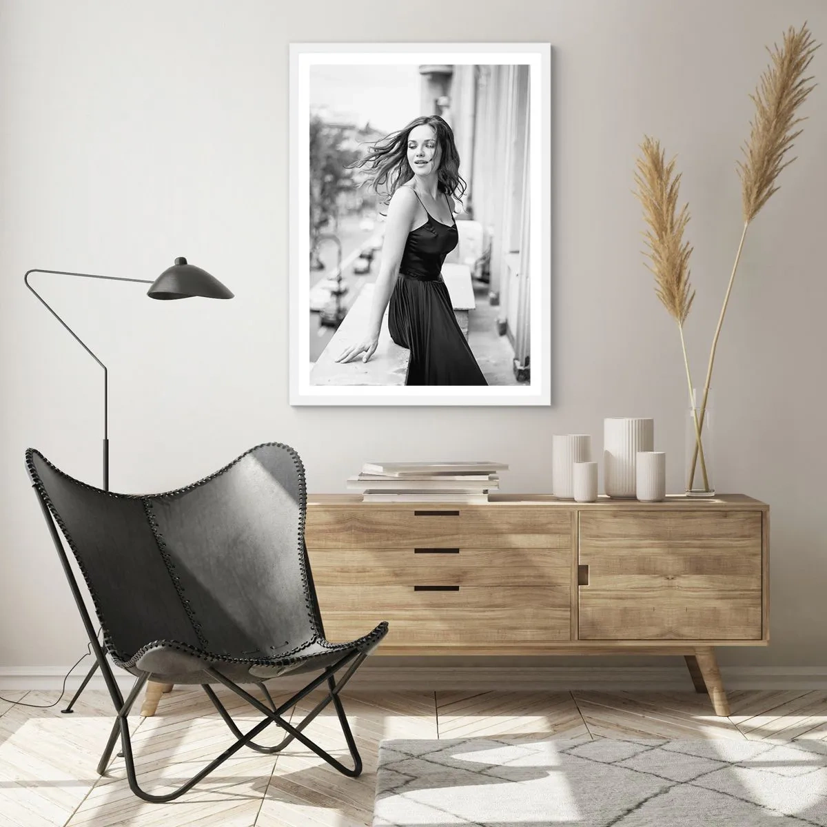 Póster en marco blanco - Ciertamente, parisina - 70x100 cm