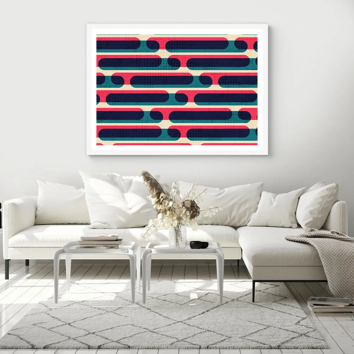 Póster en marco blanco - Profundidad y relieve - 70x50 cm