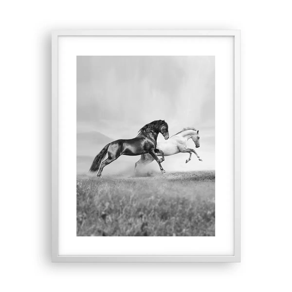 Póster en marco blanco - Ángeles y demonios - 40x50 cm