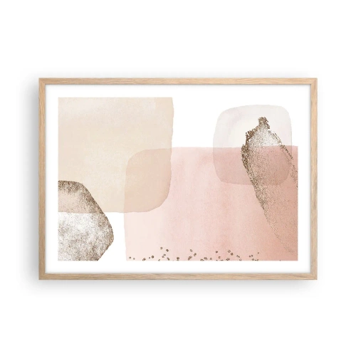 Póster en marco roble claro - Una mirada a través del color - 70x50 cm