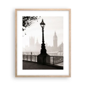 Póster en marco roble claro - La mañana de Londres - 40x50 cm