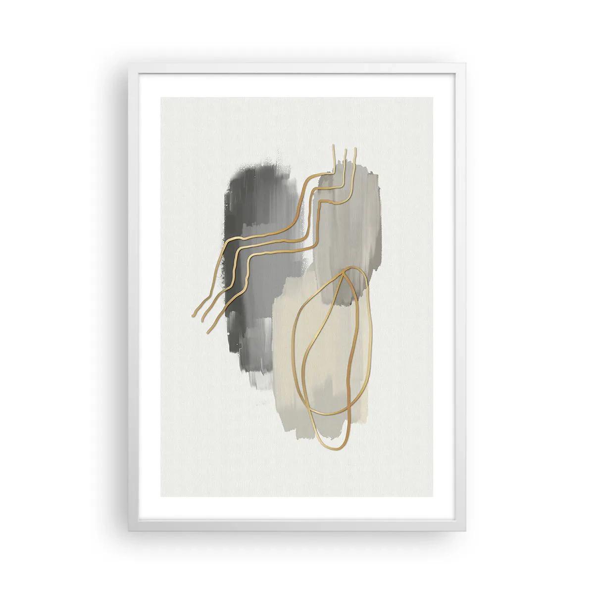 Póster en marco blanco - Persistencia y movimiento - 50x70 cm