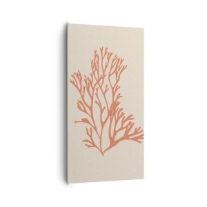 Cuadro sobre lienzo - Impresión de Imagen - Filigrana de coral - 65x120 cm