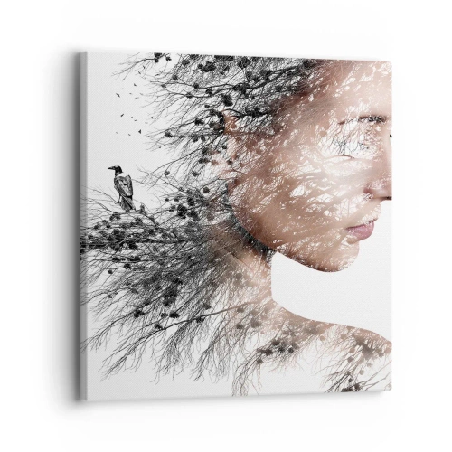 Cuadro sobre lienzo - Impresión de Imagen - Espíritu del bosque - 30x30 cm