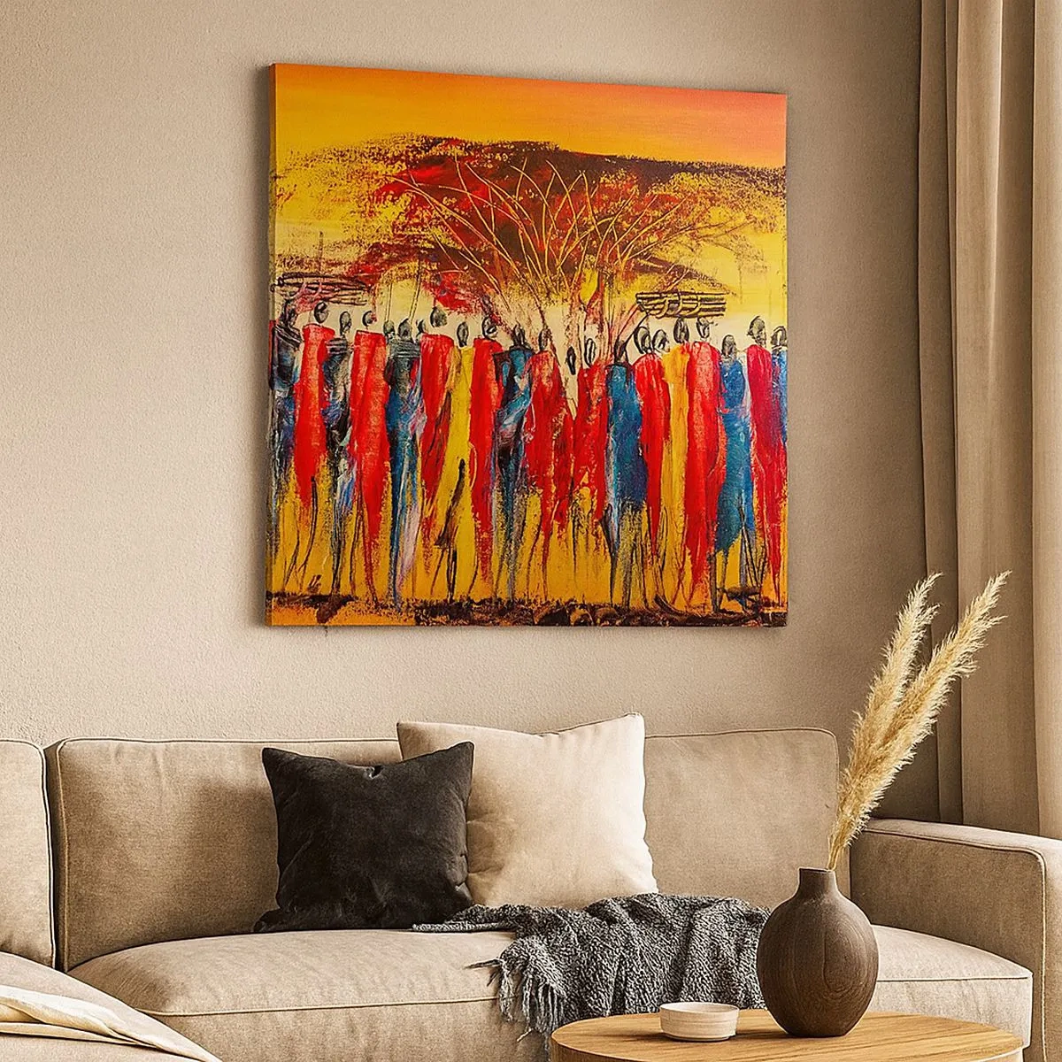 Cuadro sobre lienzo - Impresión de Imagen - Allí, allí, allí van - 30x30 cm