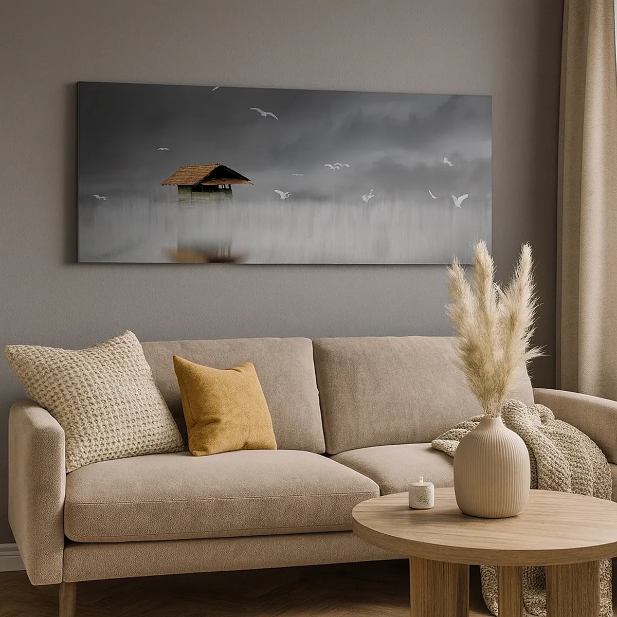 Cuadro sobre lienzo - Impresión de Imagen - Resguardo de la lluvia - 30x30 cm