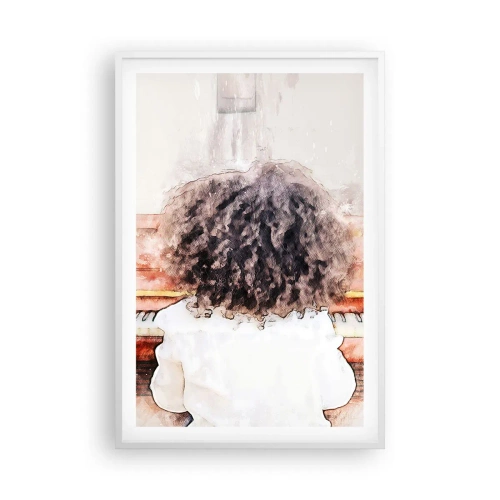 Póster en marco blanco - Descubriendo un mundo nuevo - 61x91 cm