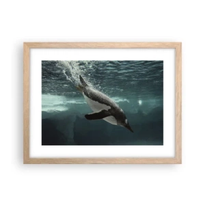 Póster en marco roble claro - Bienvenido a mi mundo - 40x30 cm