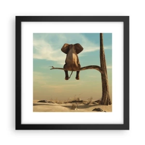 Póster en marco negro - Un nuevo punto de vista - 30x30 cm