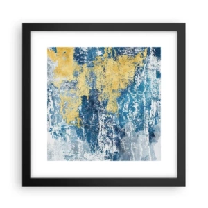 Póster en marco negro - Una abstracción serena - 30x30 cm