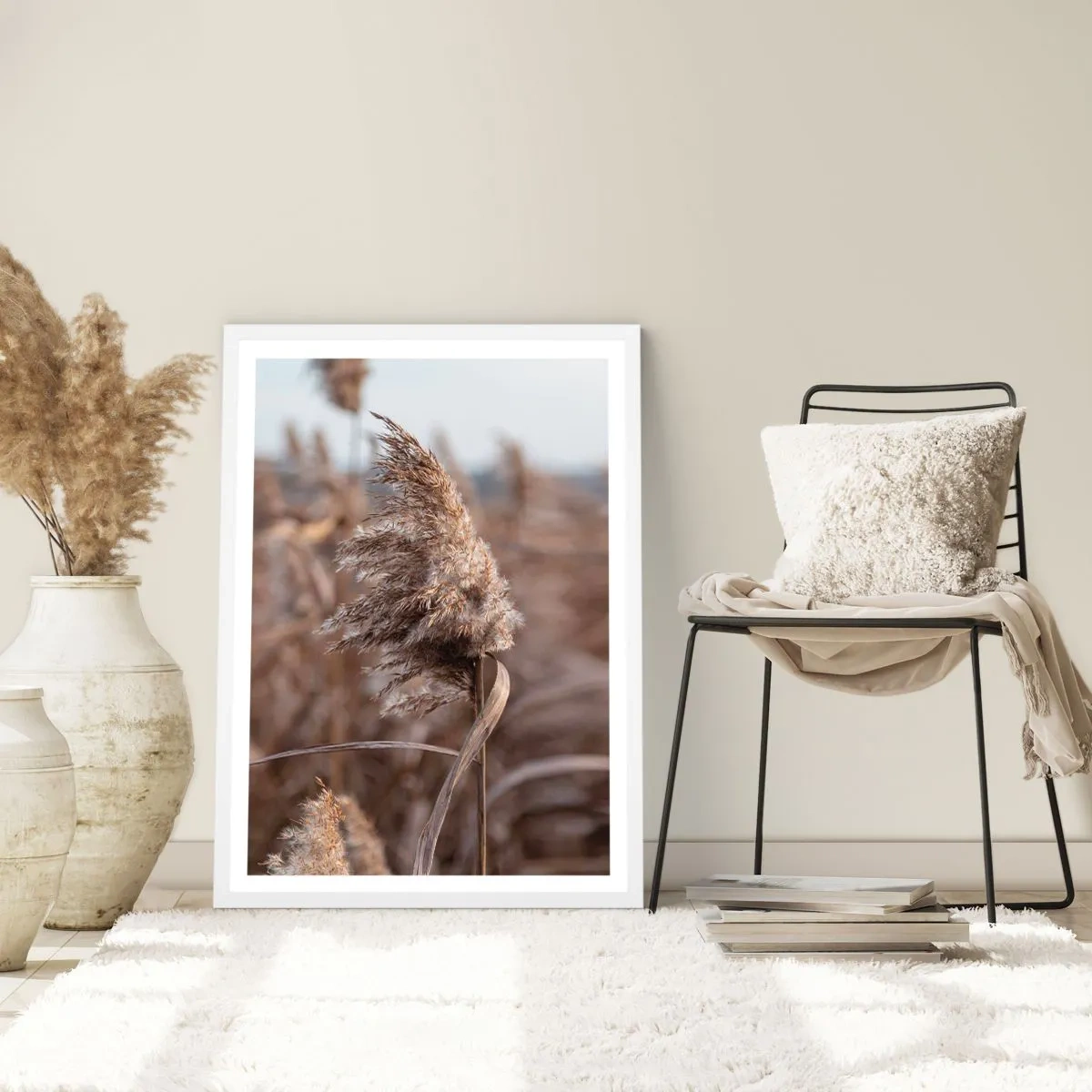 Póster en marco blanco - Es hora de volar con el viento - 70x100 cm