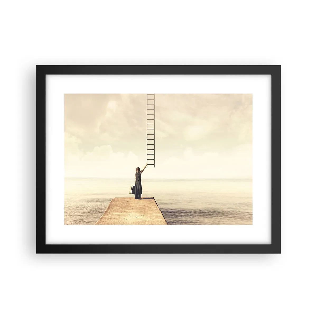Póster en marco negro - Un viaje mágico - 40x30 cm