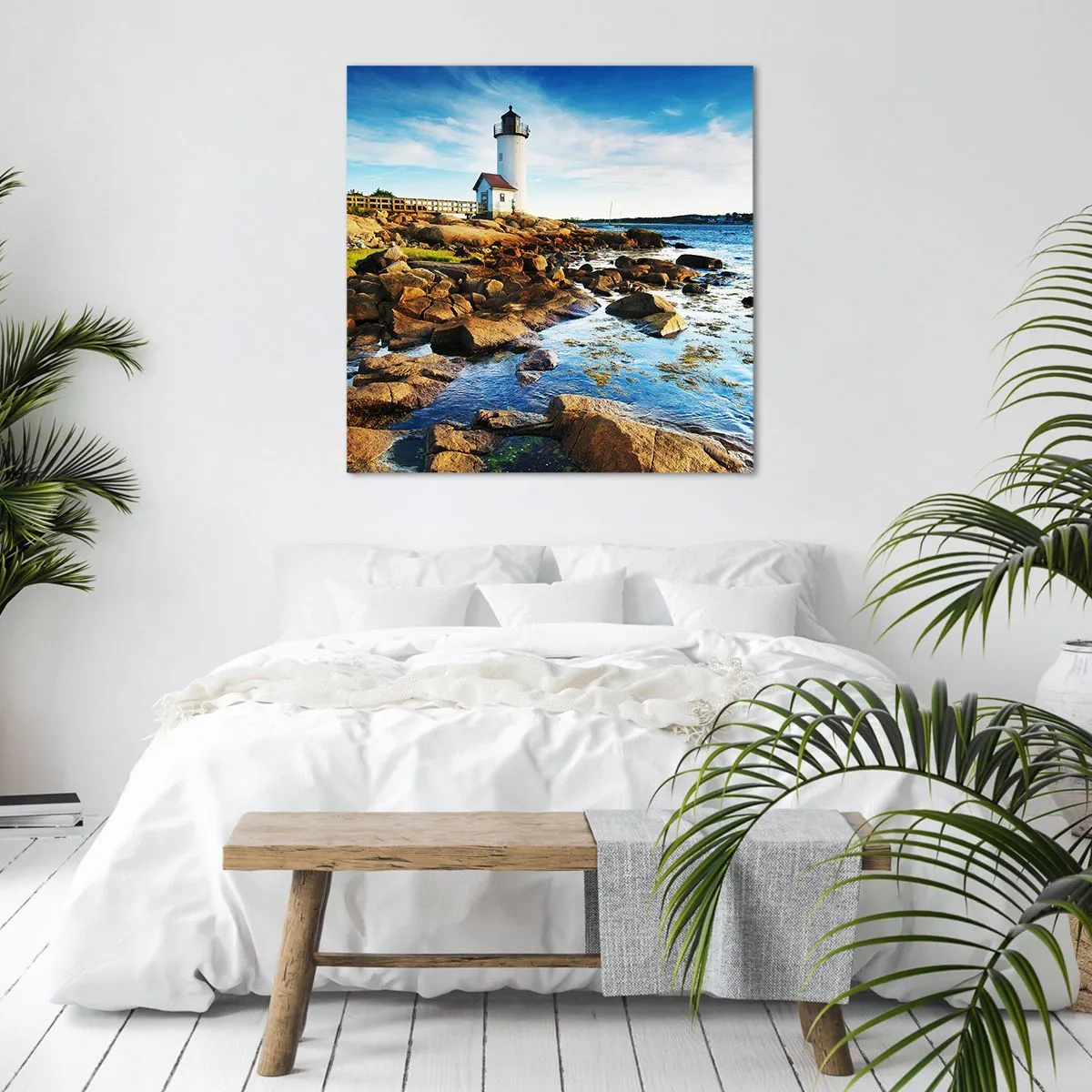 Cuadro sobre lienzo - Impresión de Imagen - Esperando vuestro regreso - 70x70 cm