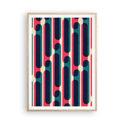 Póster en marco roble claro - Profundidad y relieve - 70x100 cm