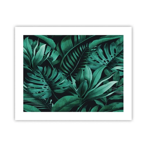 Póster - Profundidad del verde tropical - 50x40 cm