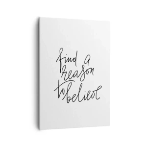 Cuadro sobre lienzo - Impresión de Imagen - Una cita motivacional en estilo minimalista. - 50x70cm - Es posible - Decoración de pared moderna para salón y dormitorio ARTTOR