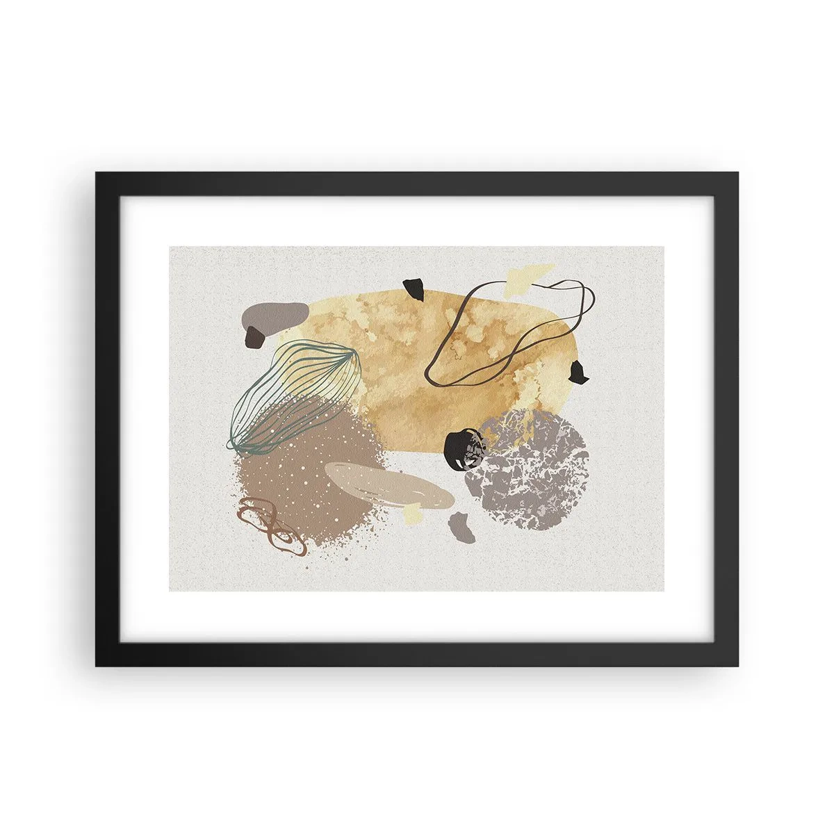 Póster en marco negro - Plumología aplicada - 40x30 cm