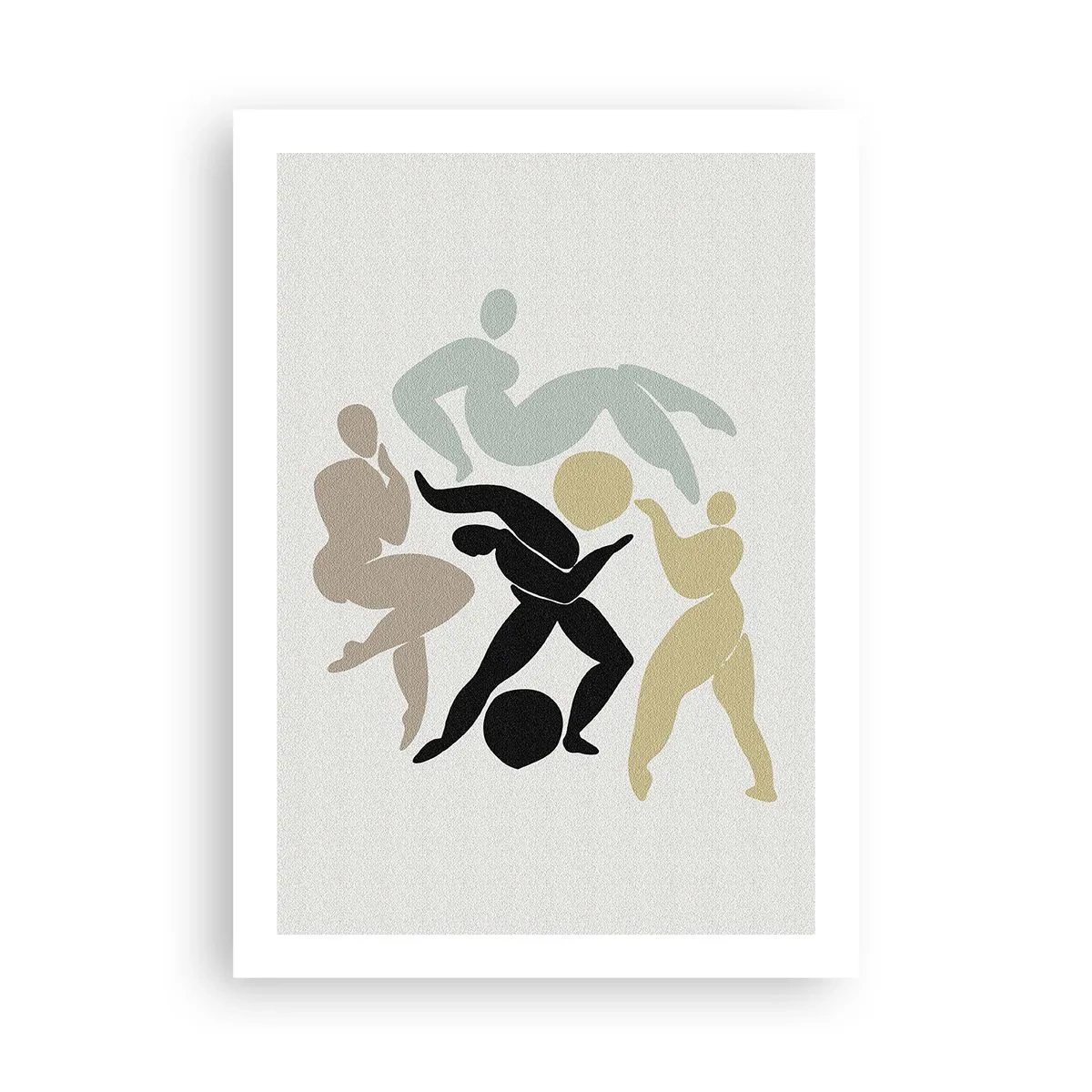 Póster - Siluetas abstractas de figuras en movimiento dinámico. - 50x70cm - Movimiento para la salud y la belleza - Decoración de pared moderna para salón y dormitorio ARTTOR