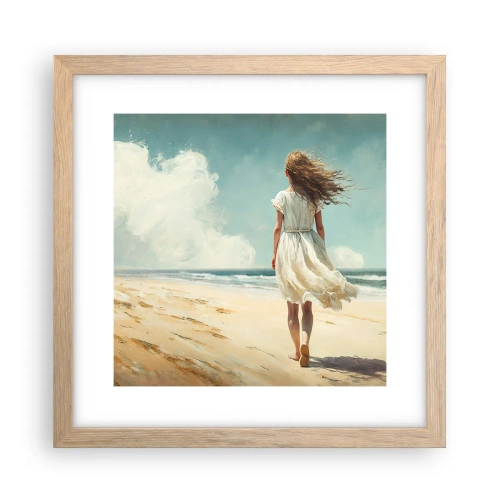 Póster en marco roble claro - Al encuentro del sol y del viento - 30x30 cm