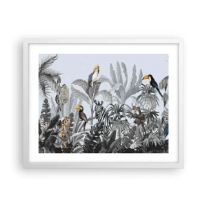 Póster en marco blanco - Un cuento de hadas africano - 50x40 cm