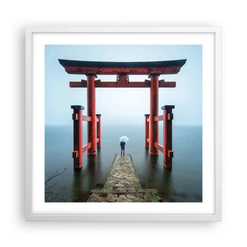 Póster en marco blanco - Ensueño japonés - 50x50 cm
