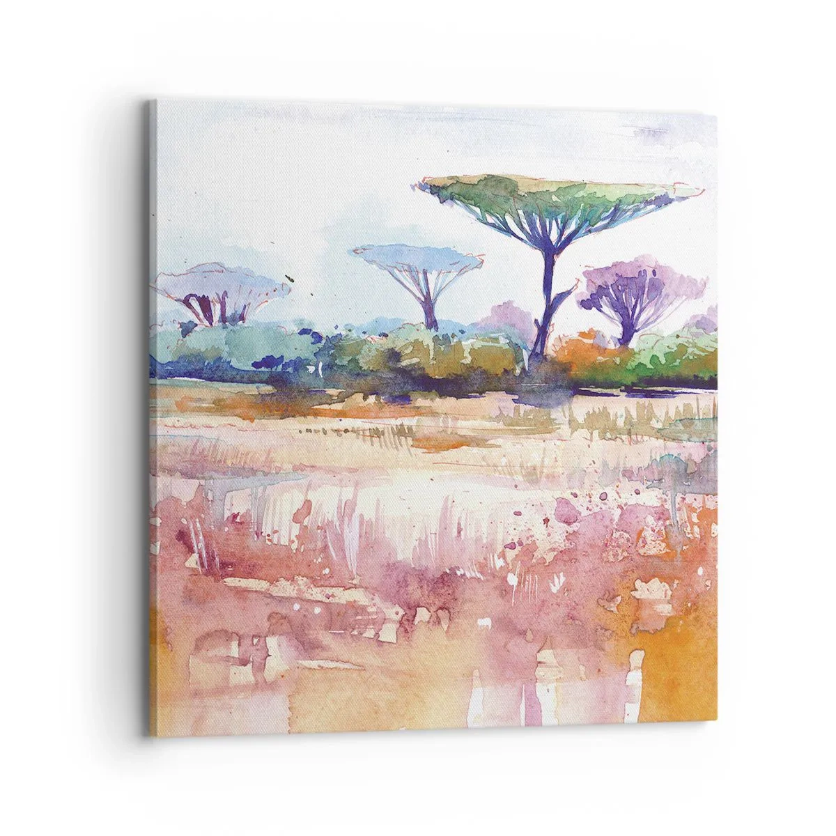 Cuadro sobre lienzo - Impresión de Imagen - Colores de la sabana - 70x70 cm