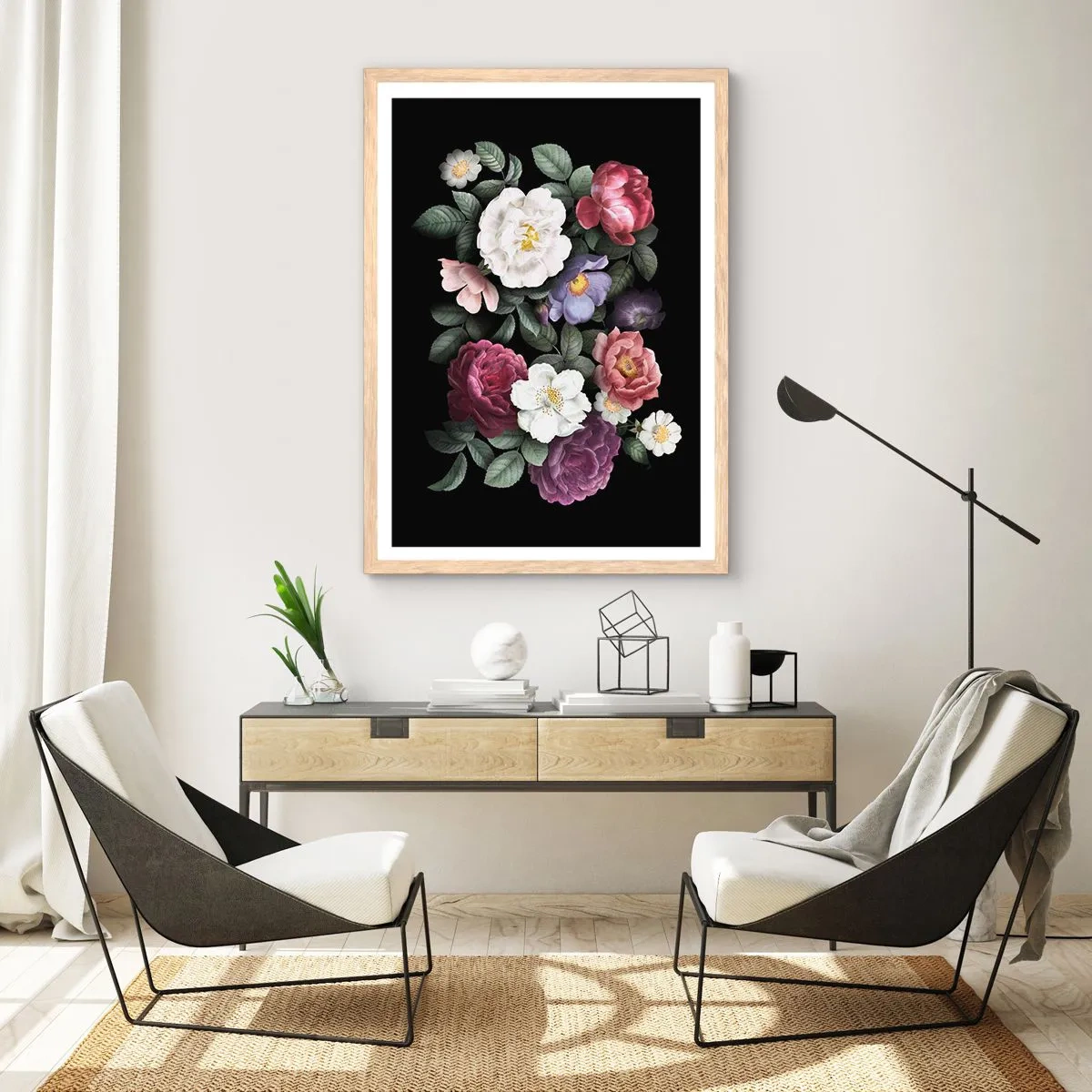 Póster en marco roble claro - De un jardín inglés - 40x50 cm