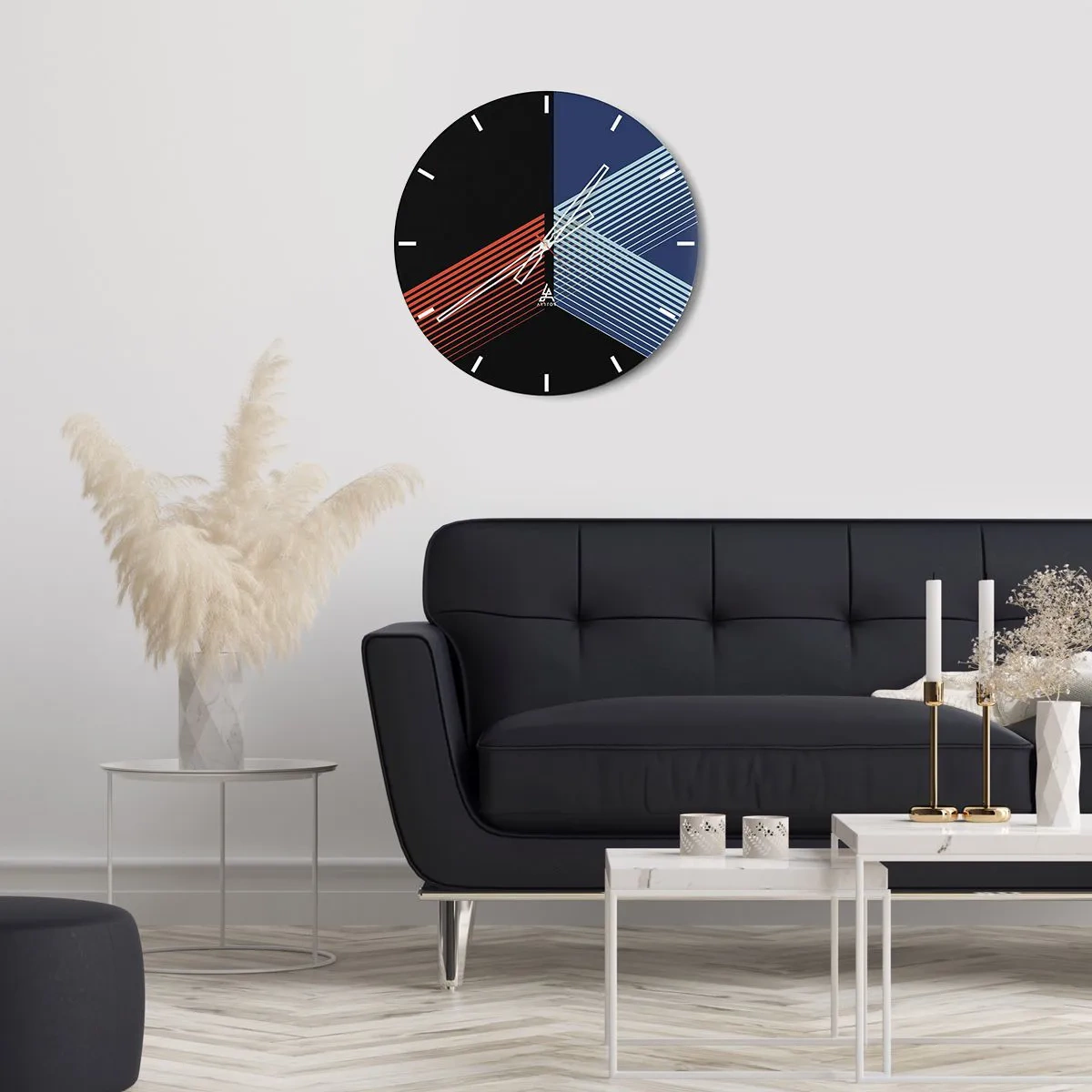 Reloj de pared - Reloj de vidrio - La rectitud - 30x30 cm