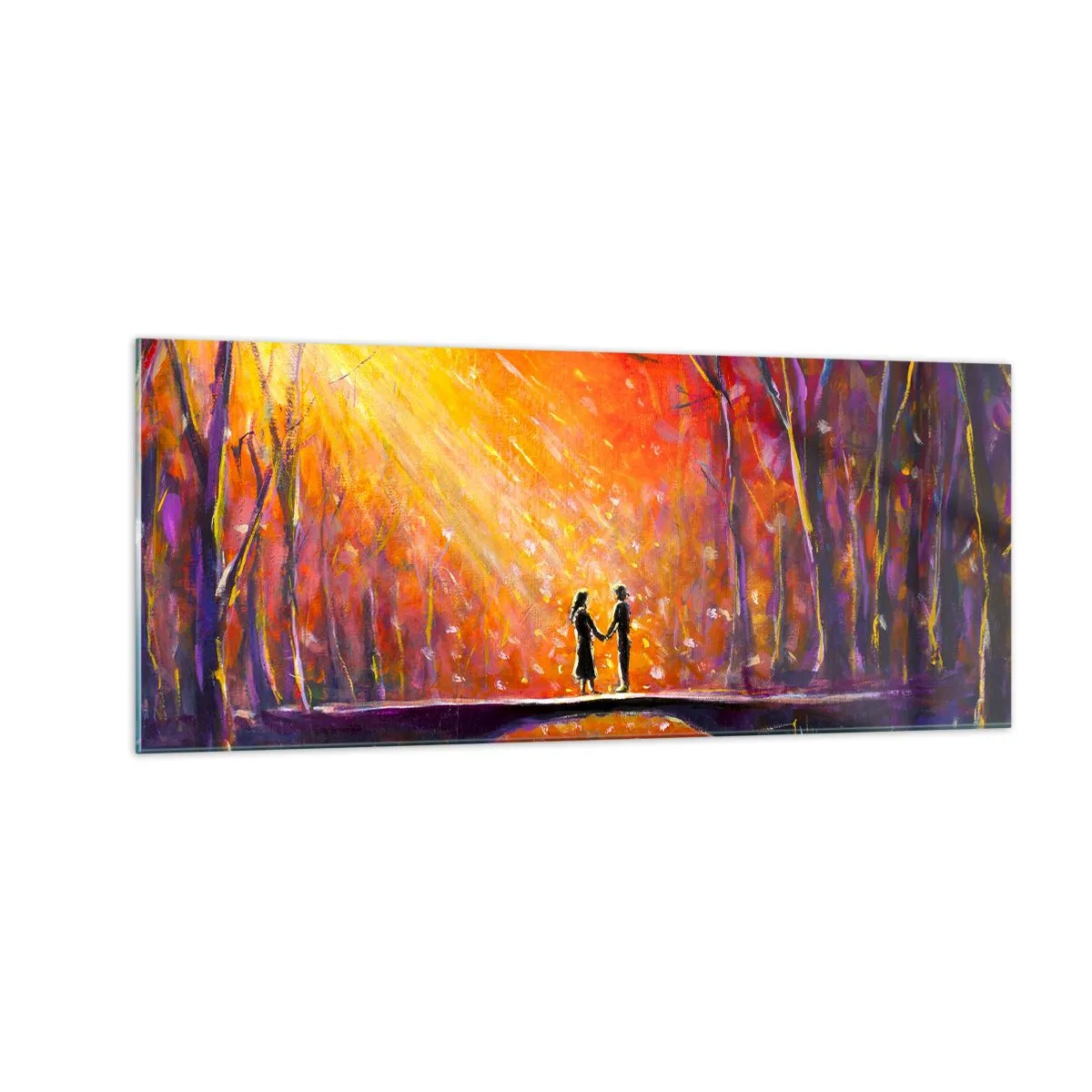 Cuadro sobre vidrio - Impresiones sobre Vidrio - El cielo también los ama - 100x40 cm