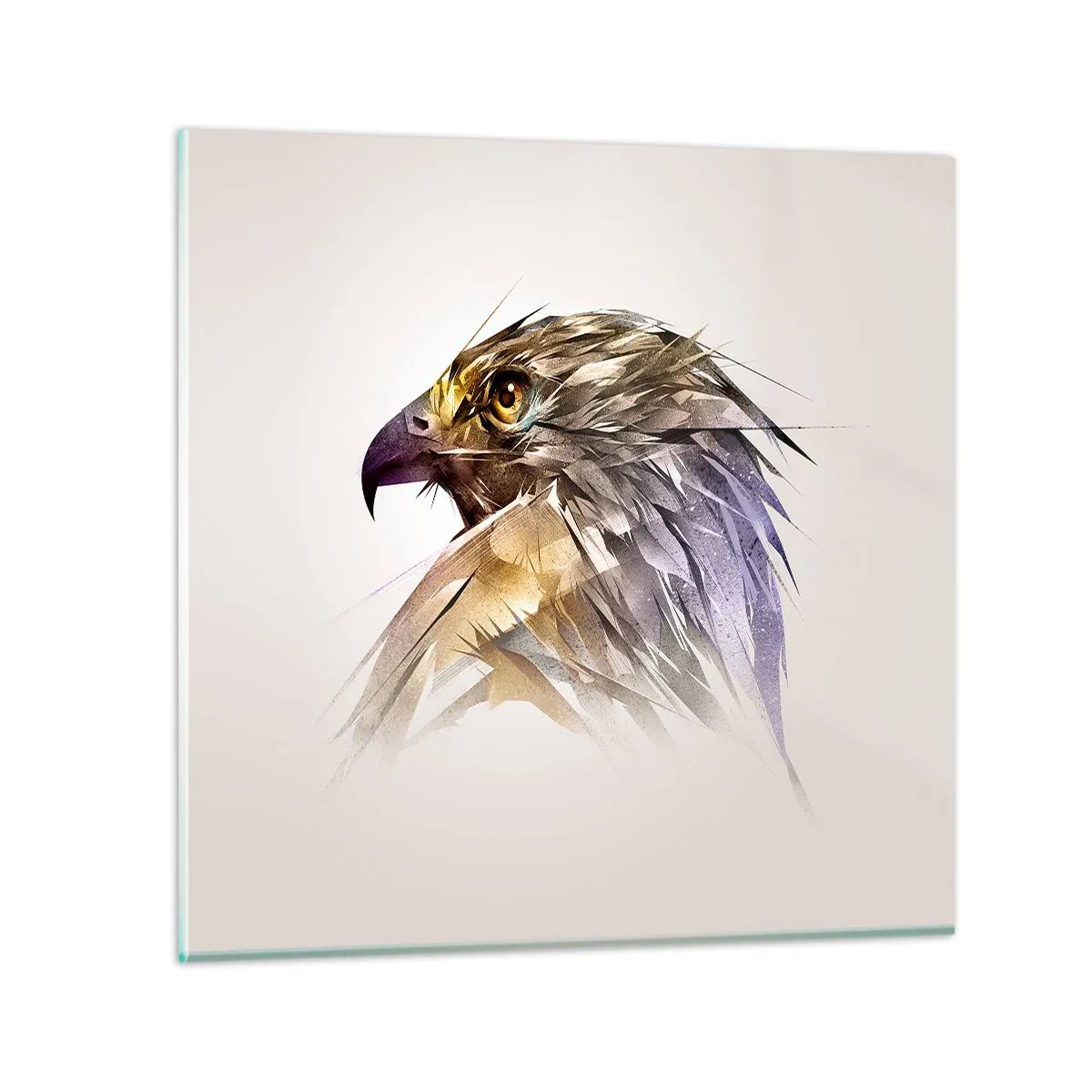 Cuadro sobre vidrio - Impresiones sobre Vidrio - Retrato de un guerrero - 70x70 cm