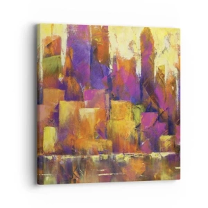 Cuadro sobre lienzo - Impresión de Imagen - Composición metropolitana - 40x40 cm