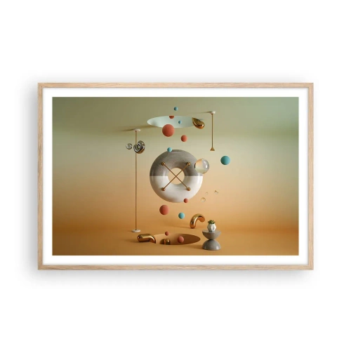 Póster en marco roble claro - Todo puede suceder - 91x61 cm