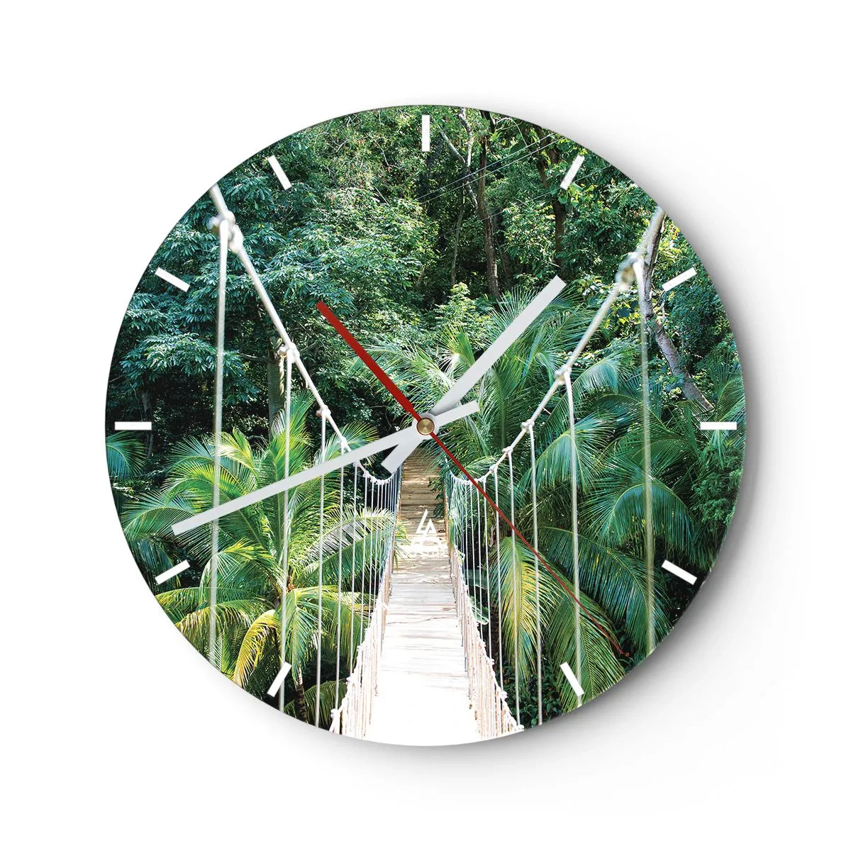 Reloj de pared - Reloj de vidrio - ¡Bienvenido a la selva! - 30x30 cm
