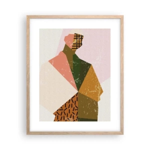 Póster en marco roble claro - El hombre, un ser complejo - 40x50 cm