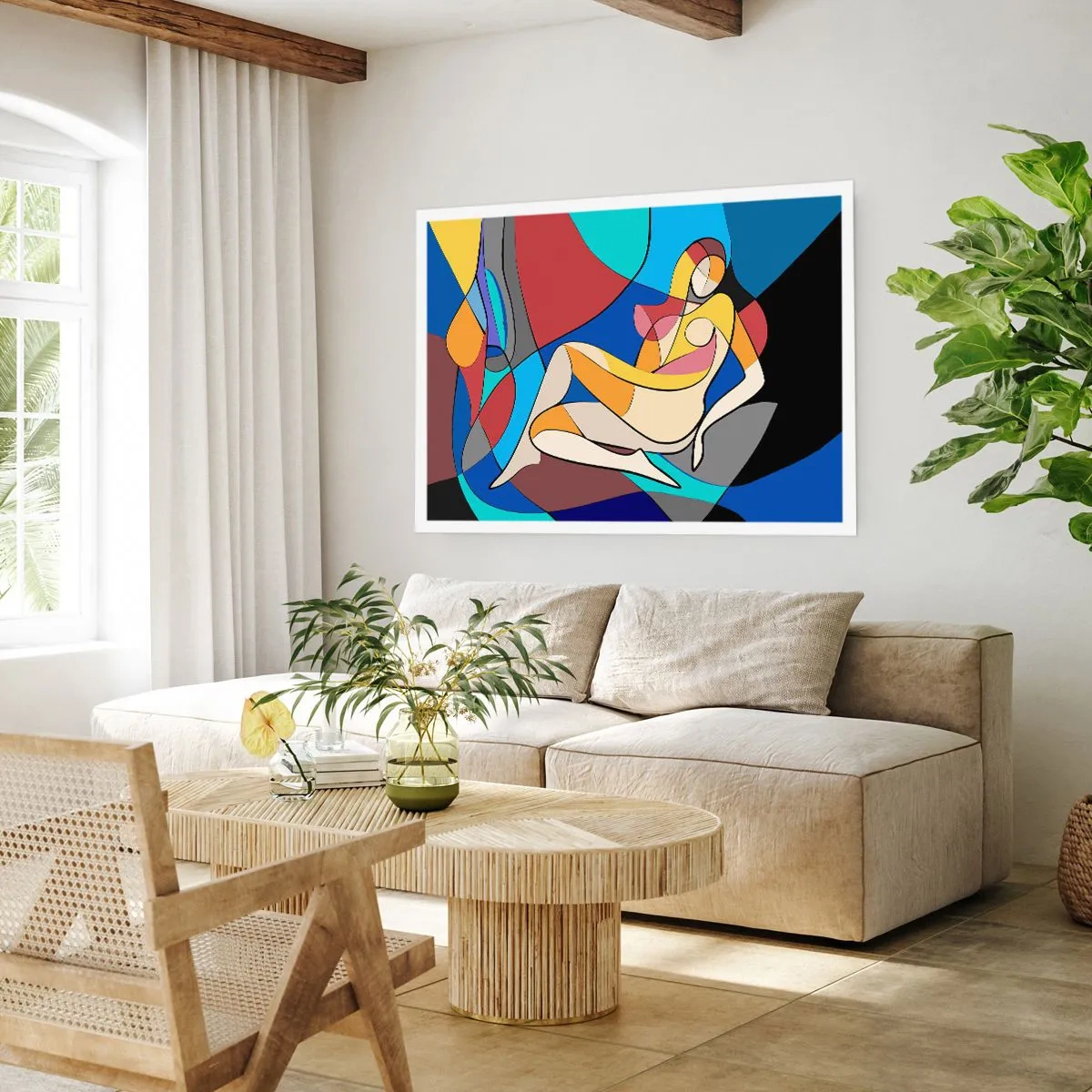 Póster - Desnudo cubista - 40x30 cm