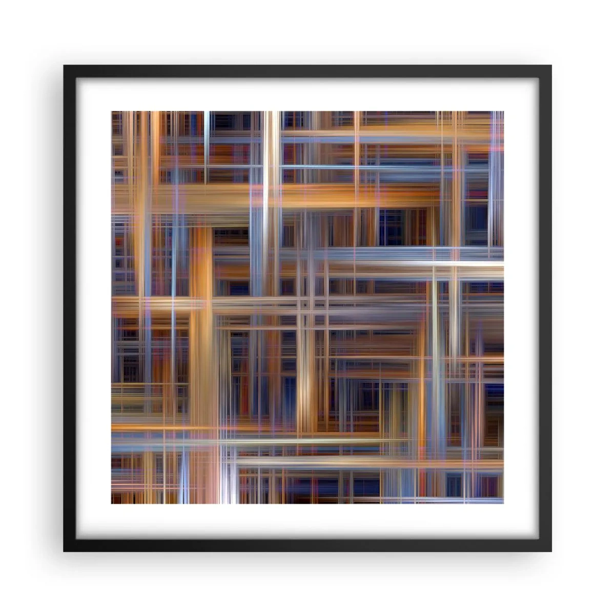 Póster en marco negro - Tejido de luz - 50x50 cm