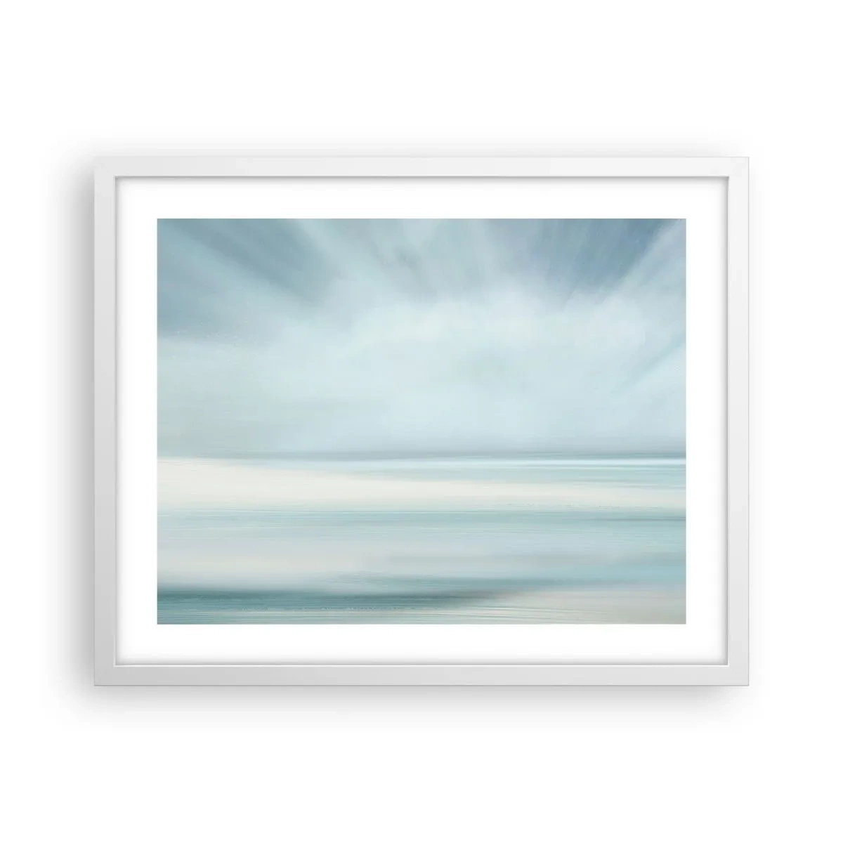 Póster en marco blanco - Paz hasta el horizonte - 50x40 cm