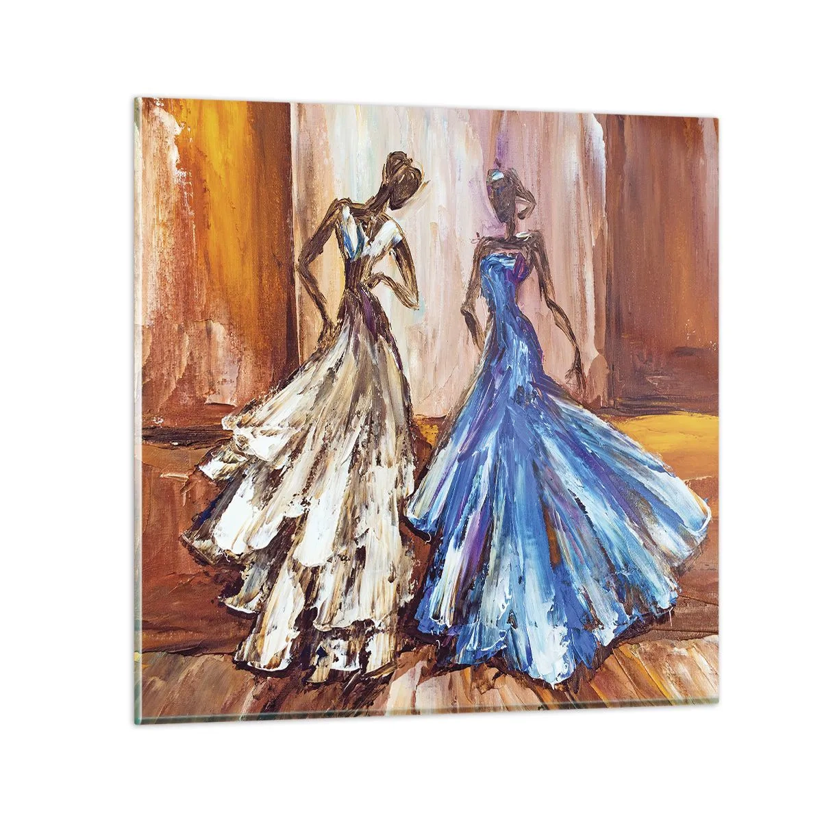 Cuadro sobre vidrio - Impresiones sobre Vidrio - Un elegante dúo - 30x30 cm