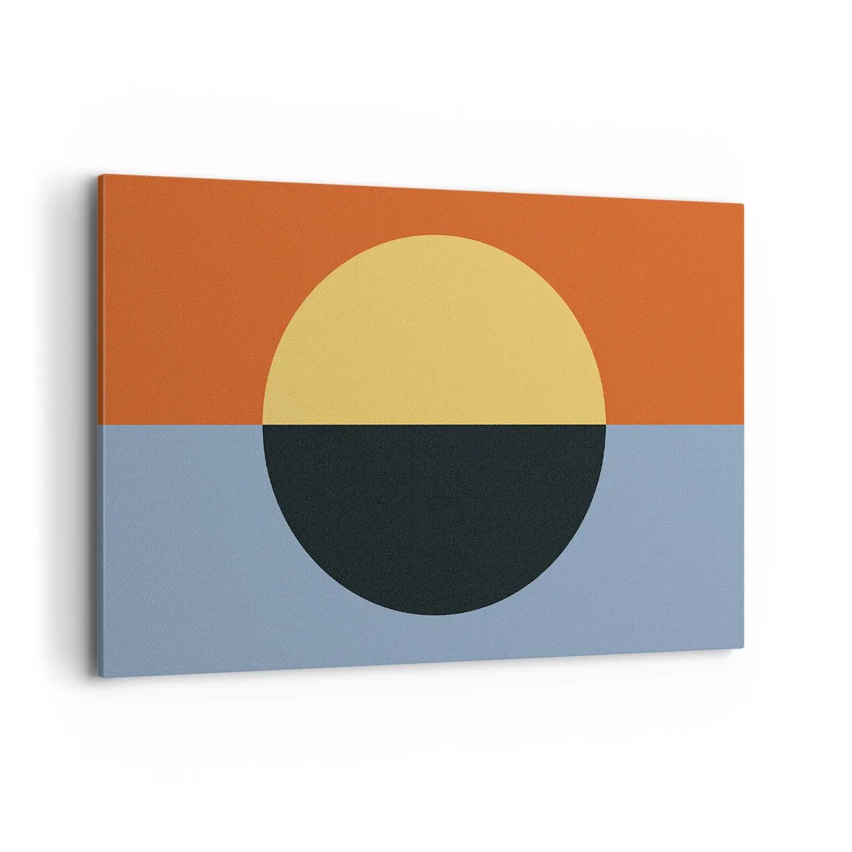 Cuadro sobre lienzo - Impresión de Imagen - Abstracción geométrica con colores contrastantes. - 120x80cm - Una composición de calidez y frescura - Decoración de pared moderna para salón y dormitorio ARTTOR