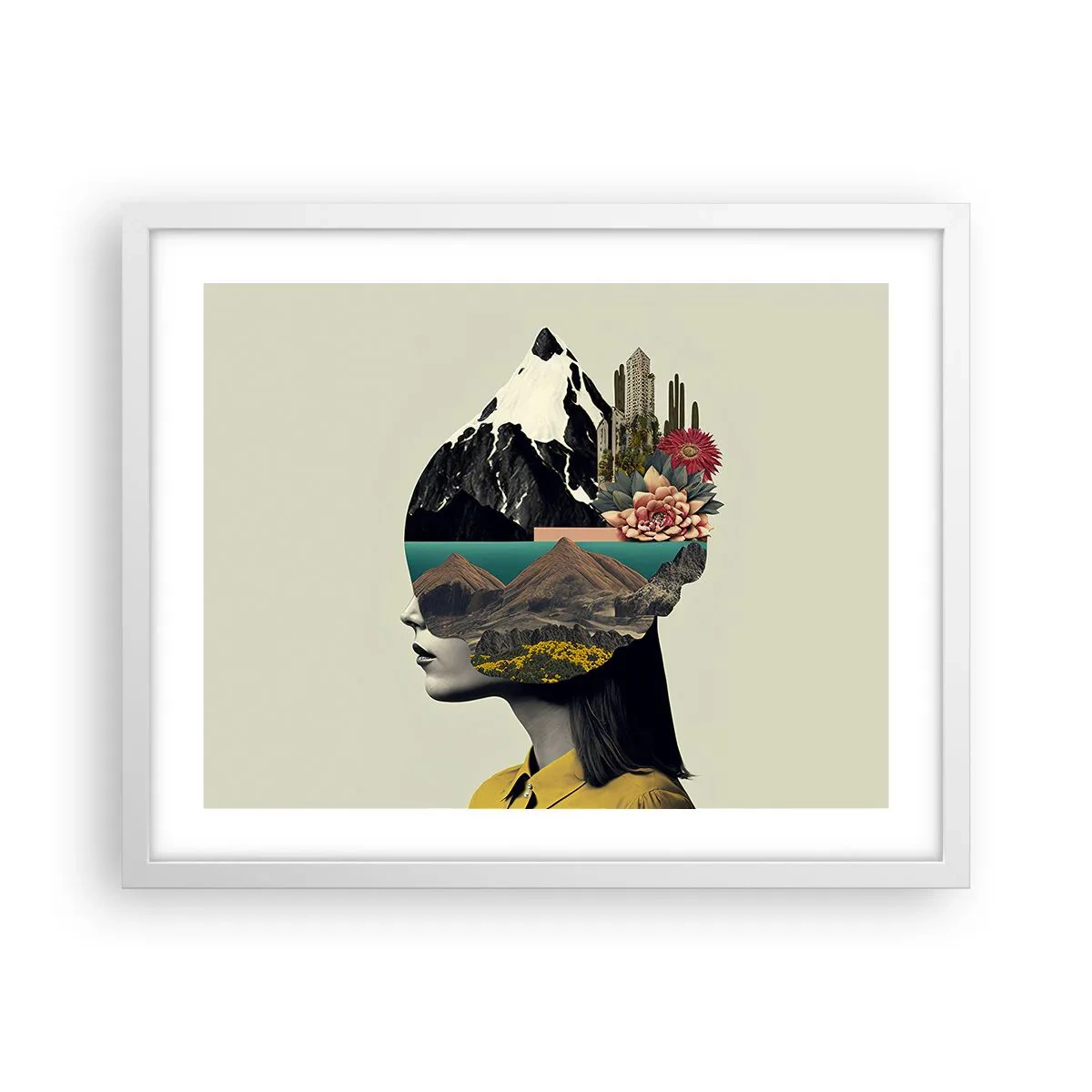 Póster en marco blanco - La mujer, siempre un misterio - 50x40 cm