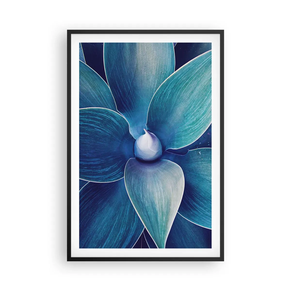 Póster en marco negro - Azul del cielo - 61x91 cm