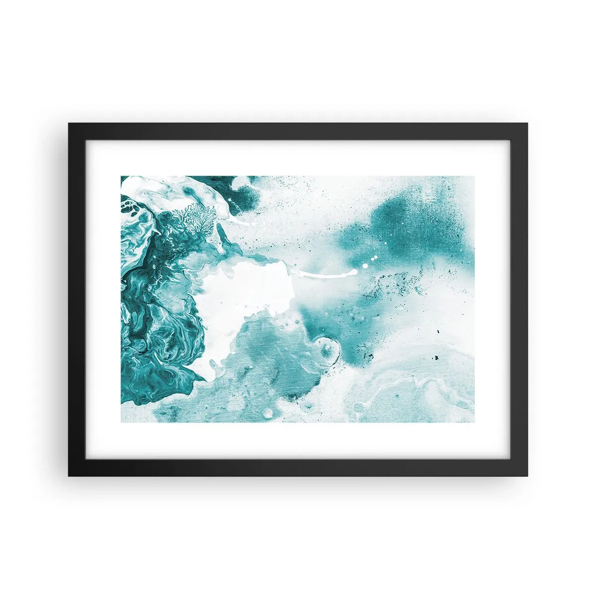 Póster en marco negro - Remansos de azul - 40x30 cm