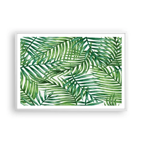 Póster en marco blanco - Bajo el verde - 100x70 cm