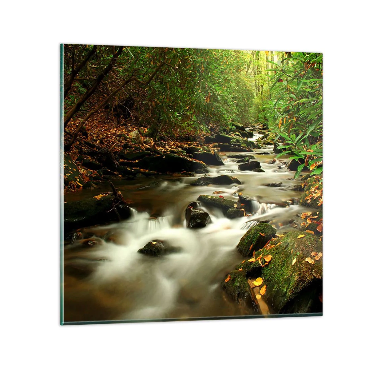 Cuadro sobre vidrio - Impresiones sobre Vidrio - Como plata líquida - 60x60 cm